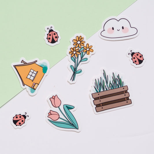 Tavaszi vízálló matrica szett