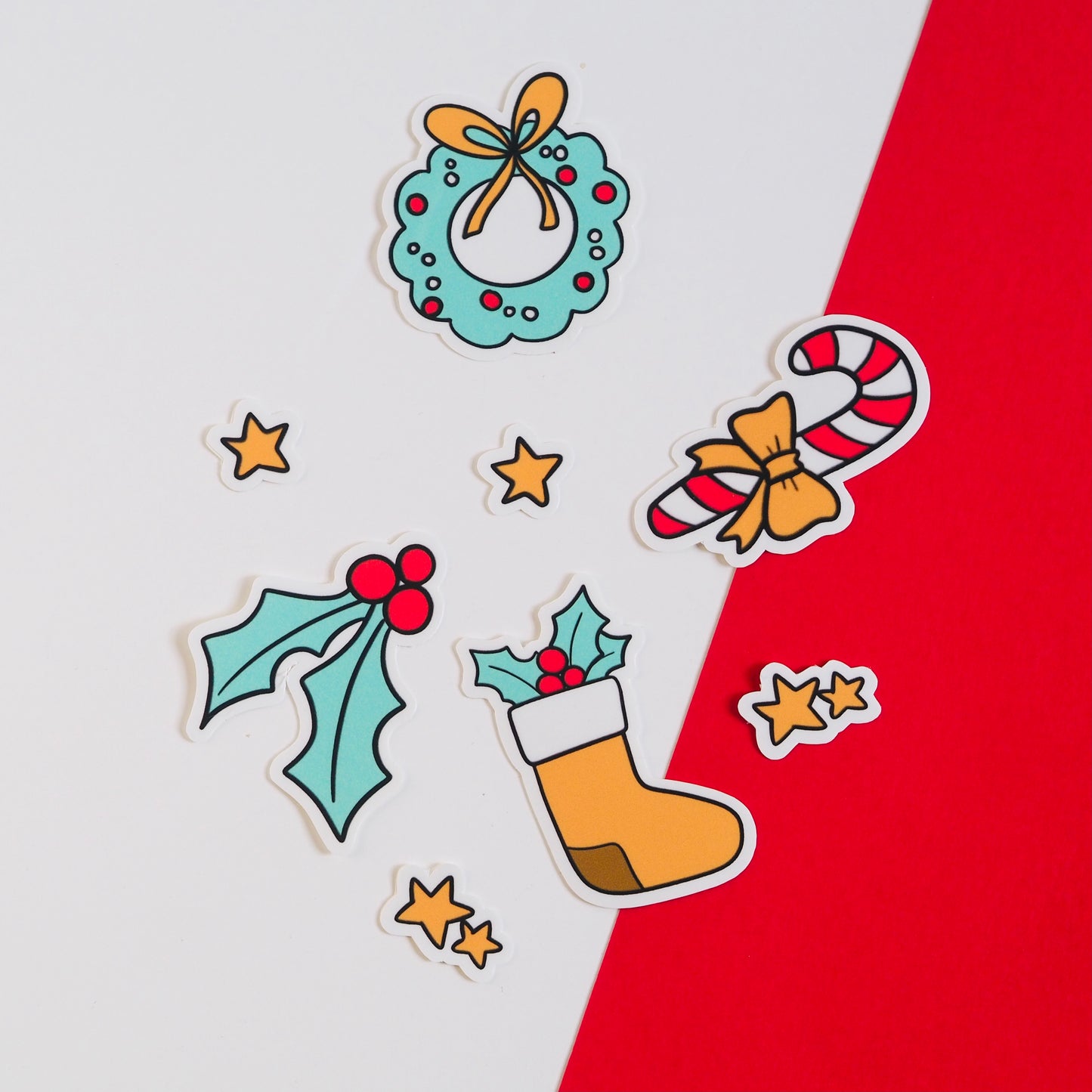 Karácsonyi vízálló matrica szett