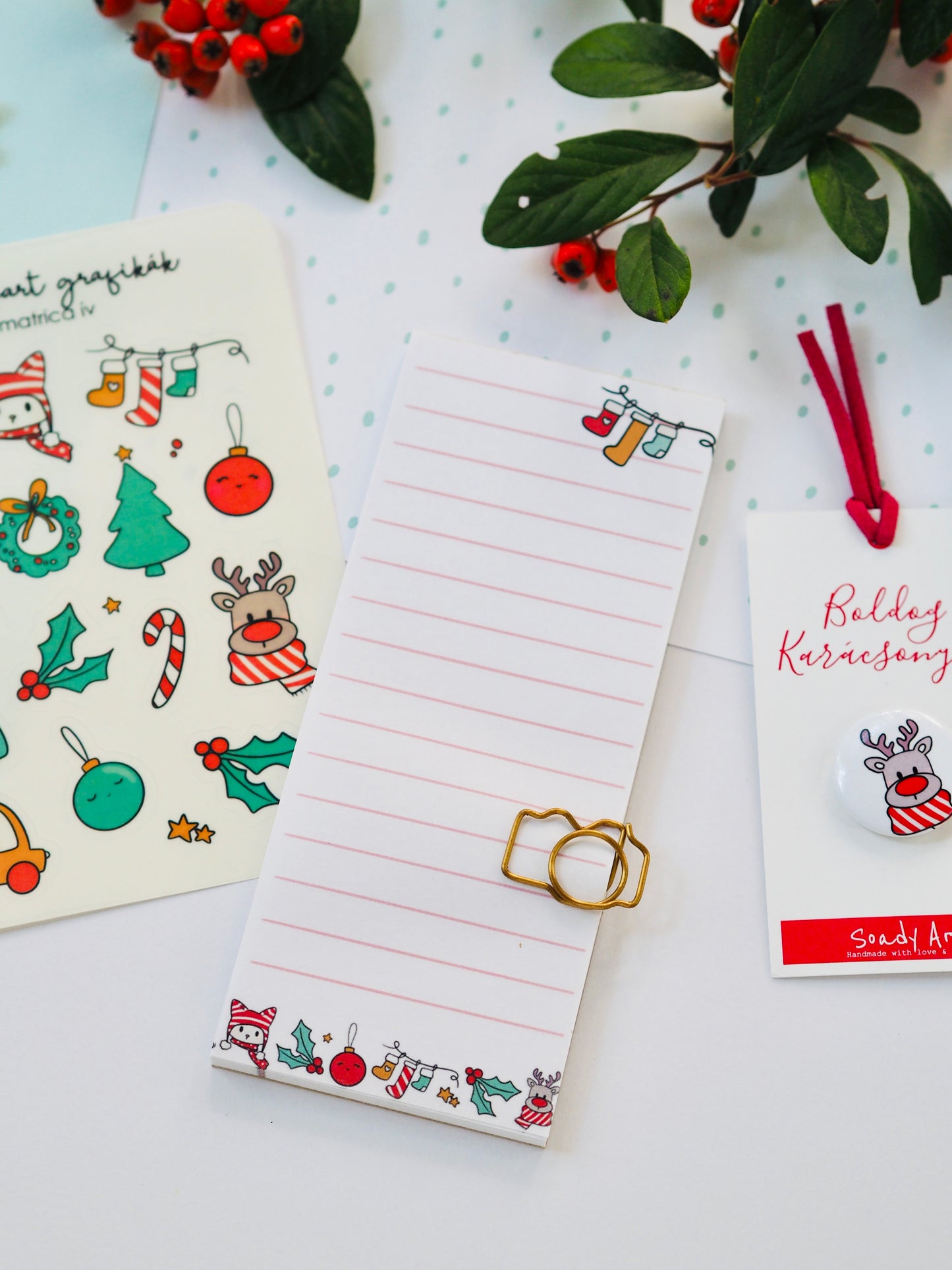 Téli listázós jegyzettömb