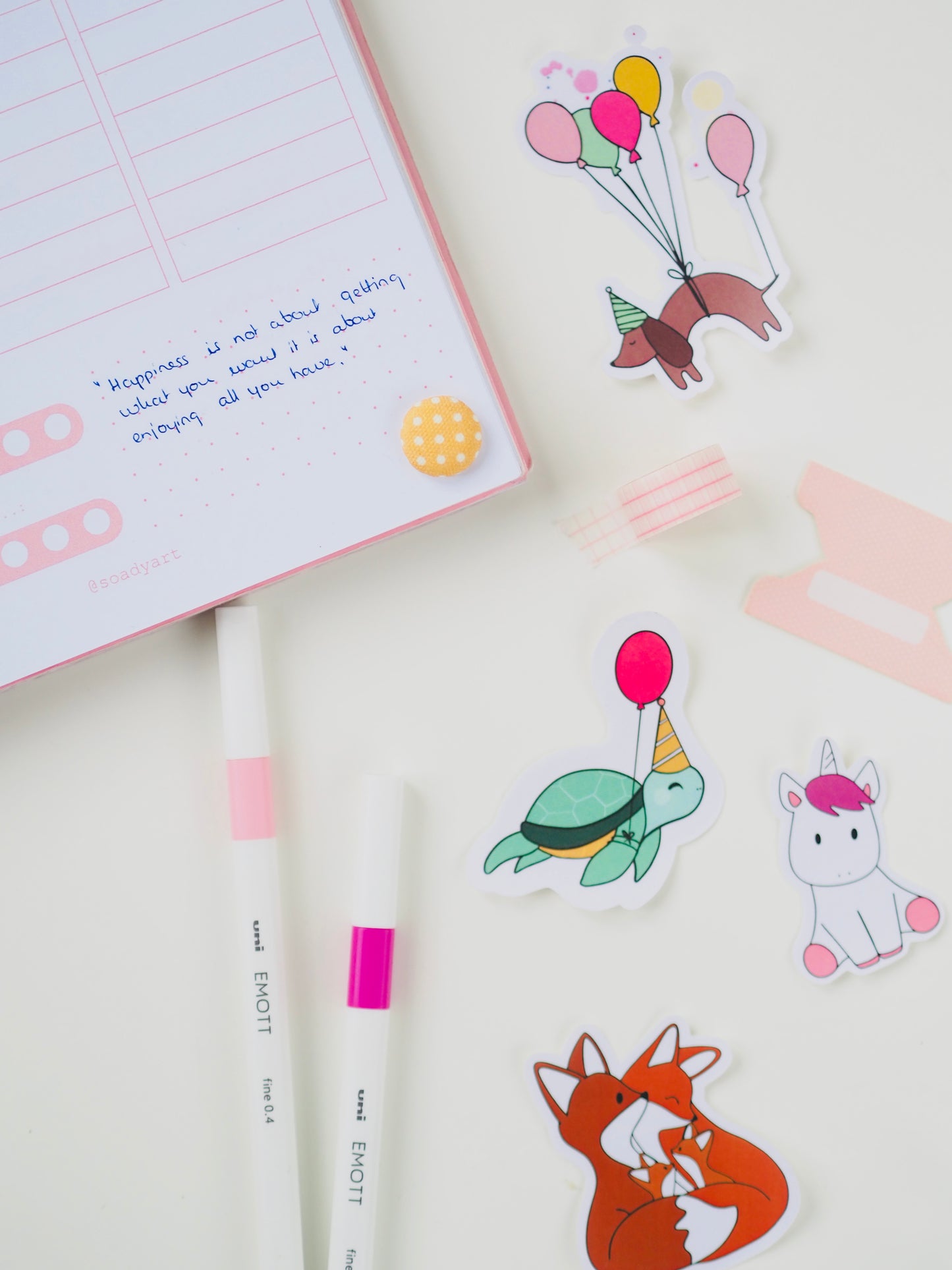 Róka család (5 fős) vízálló matrica