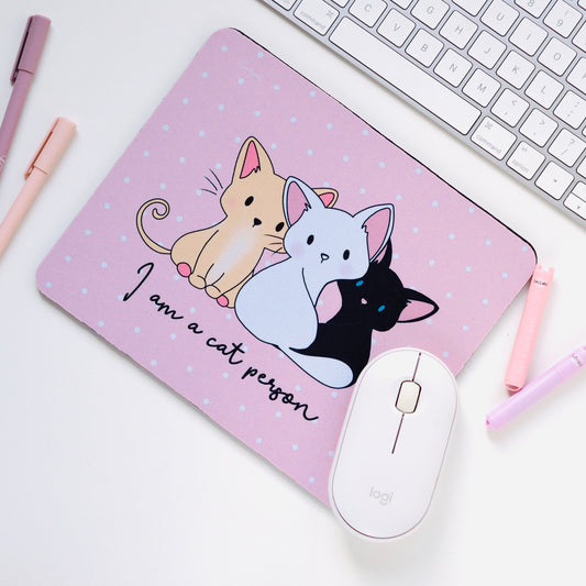 "I am a cat person" cicás egérpad