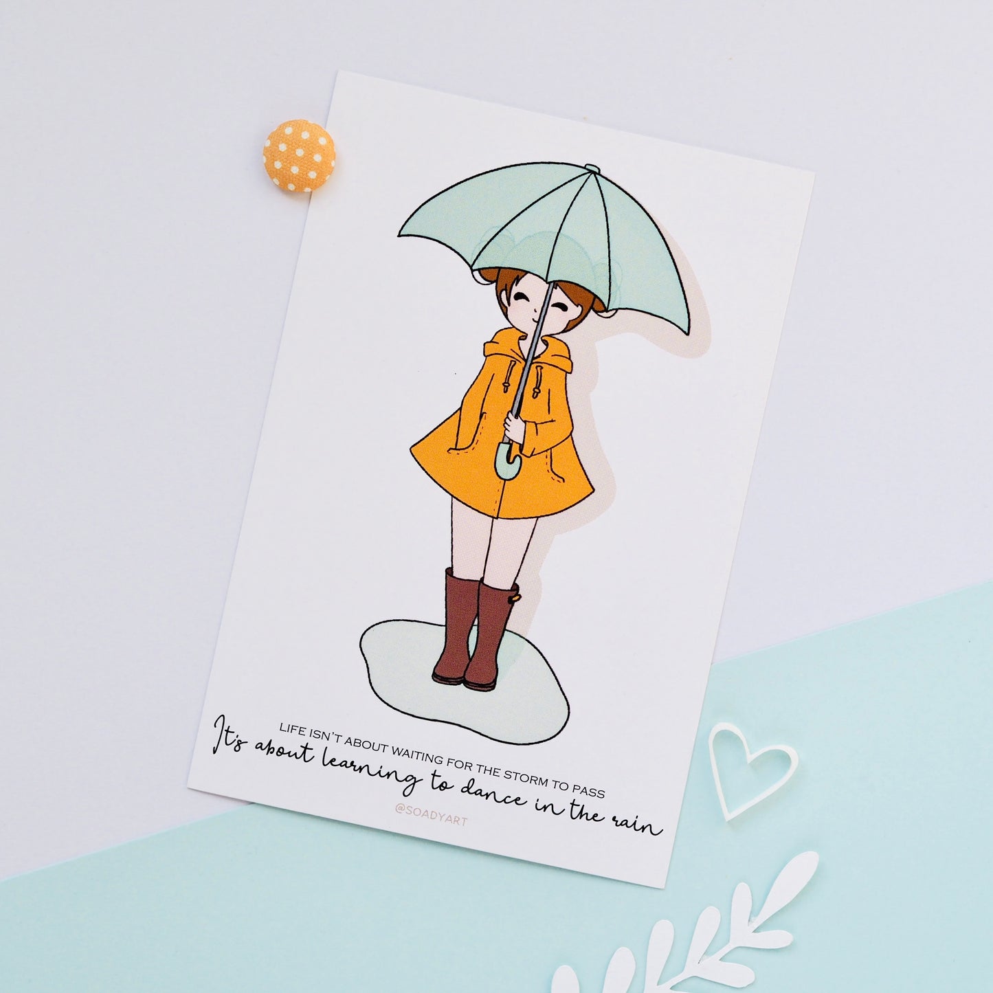 "Dancing in the rain" print