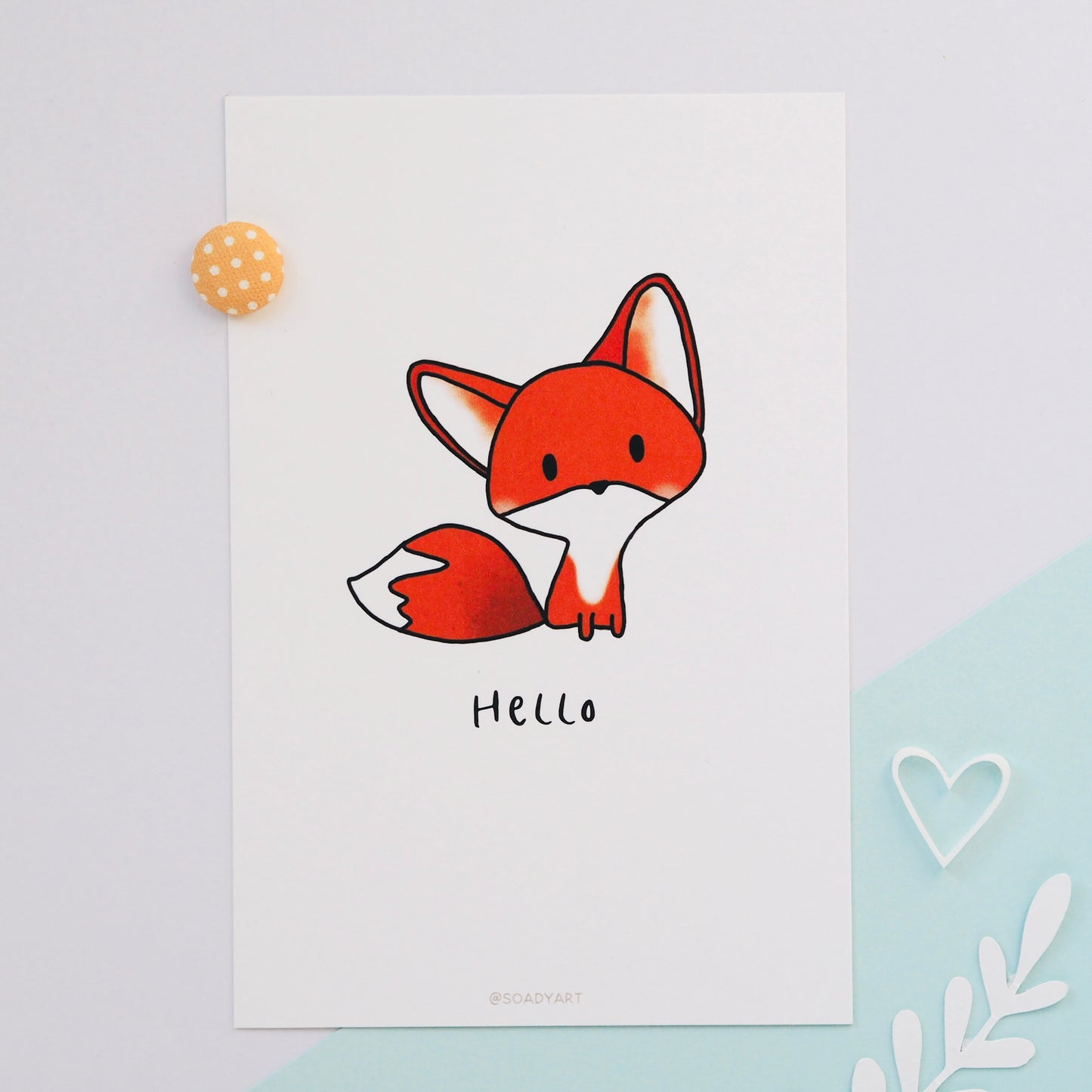 Rókás, hello képeslap