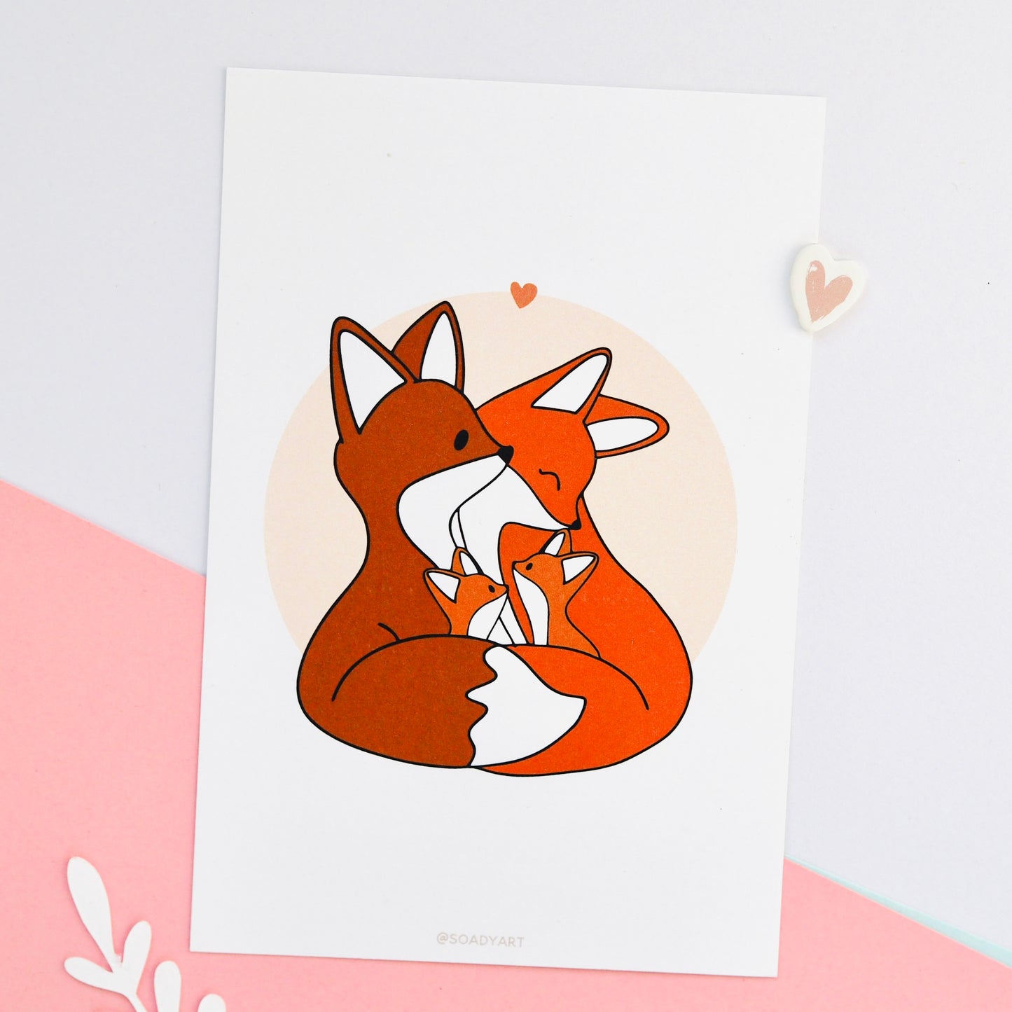 Róka család print