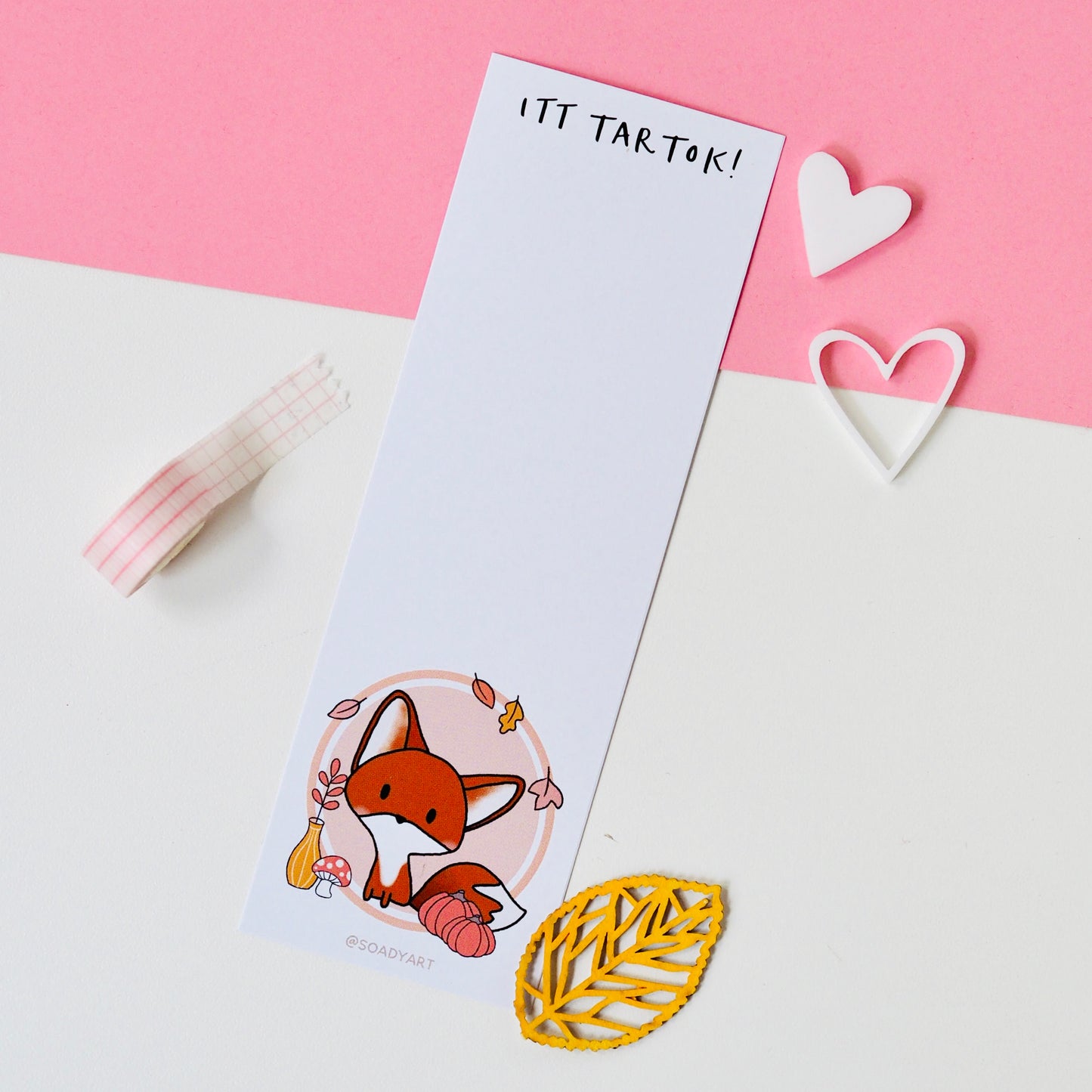 Őszi könyvjelző (rókás)