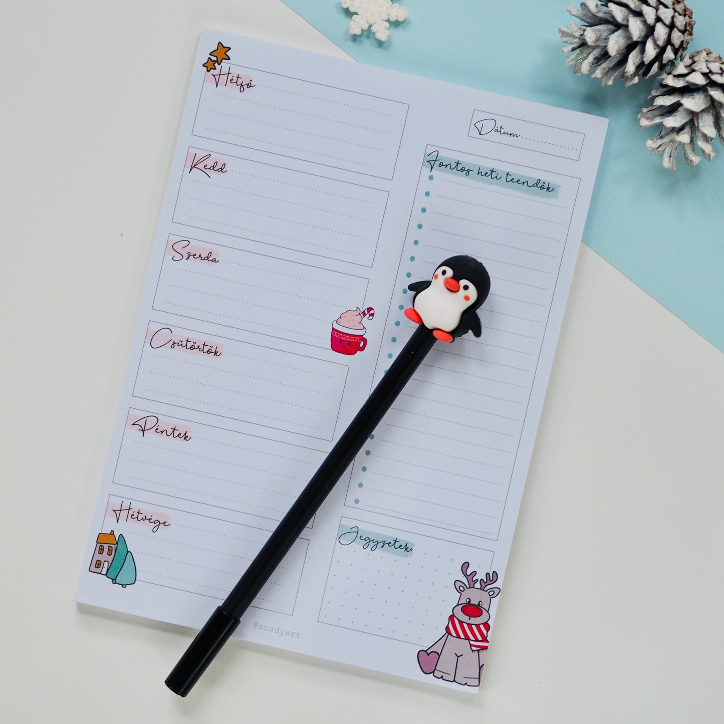 Téli A5-ös heti tervező