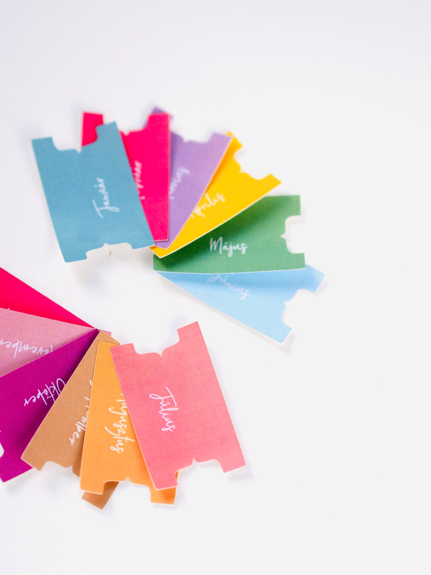 Hónapnév jelölő matrica