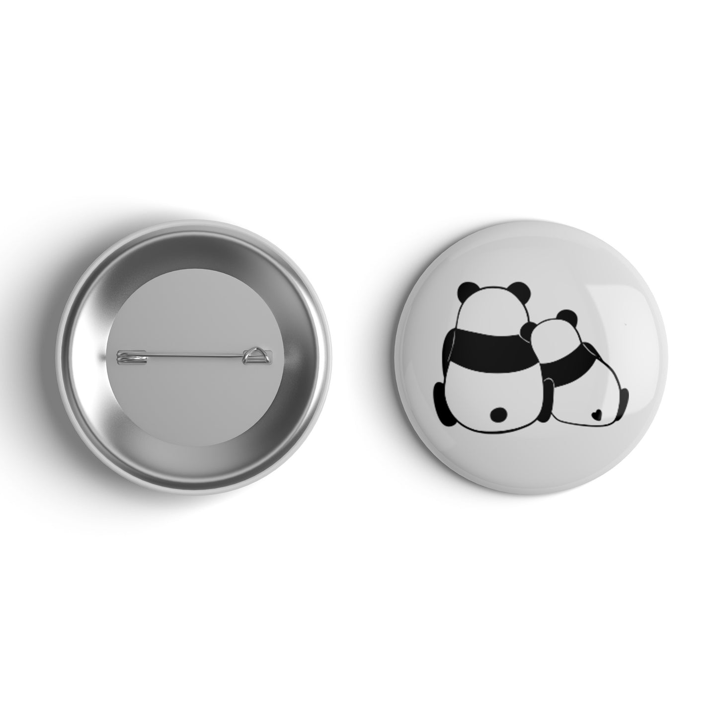 Pandapáros kitűző