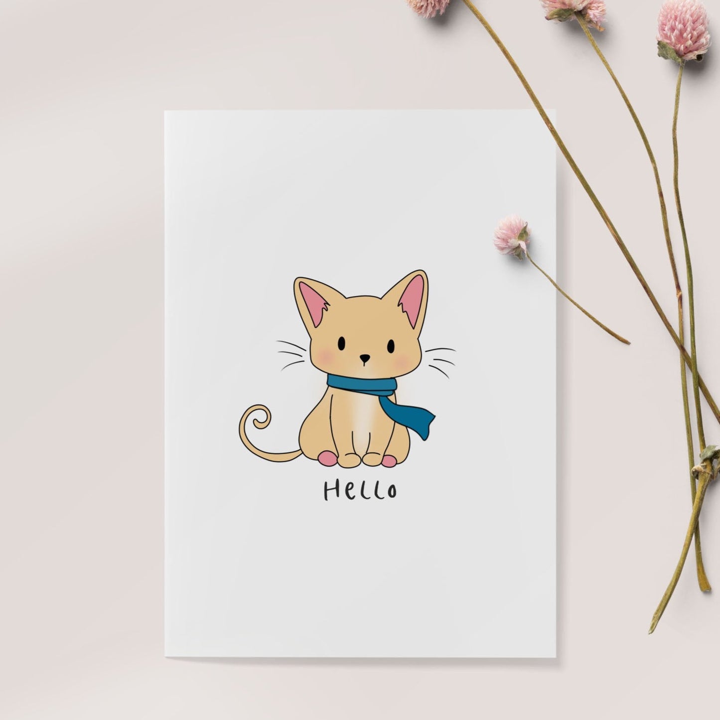 "Hello" Cicás képeslap