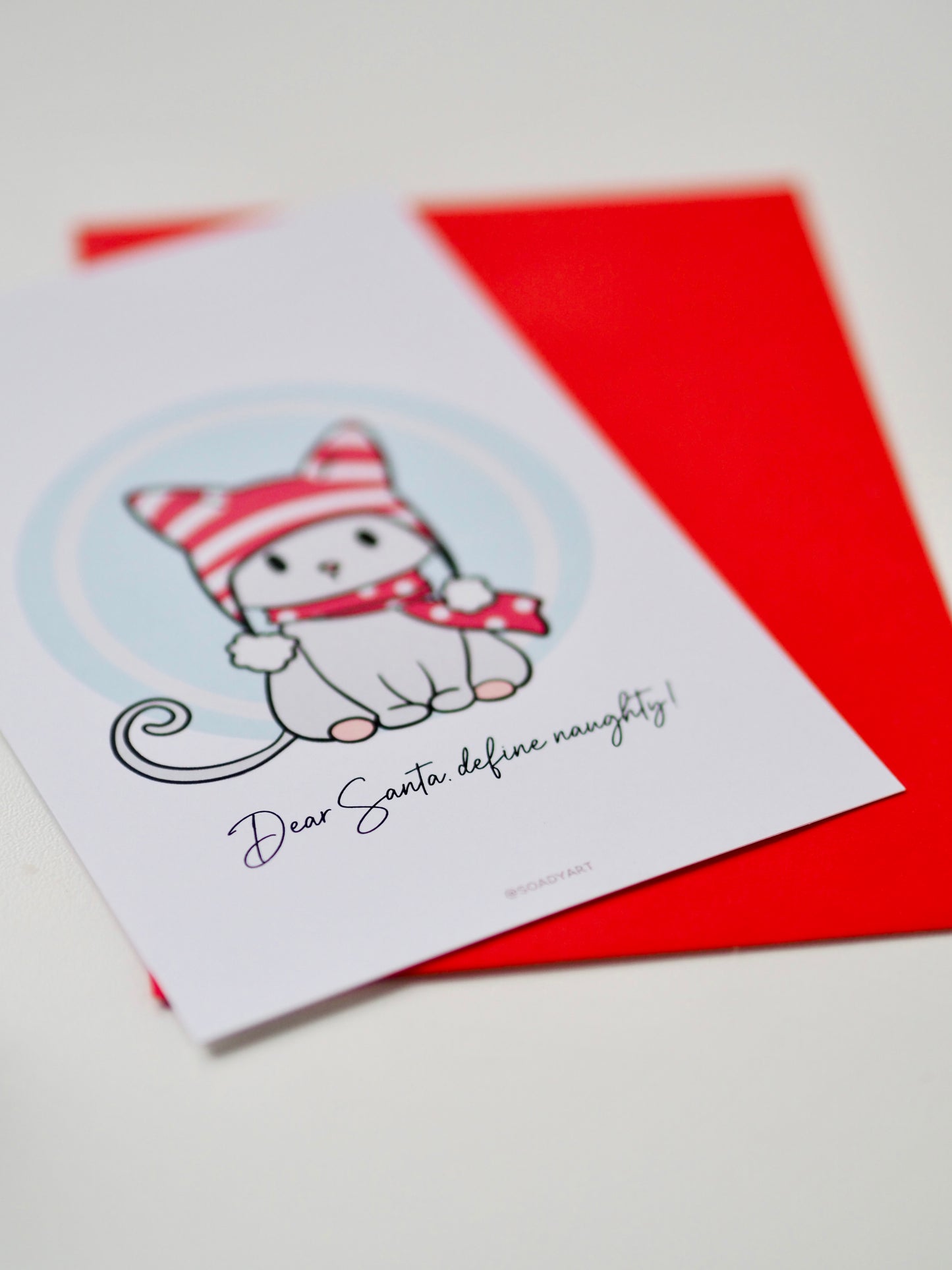 Cicás karácsonyi képeslap