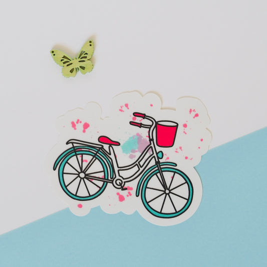 Biciklis nagy vízálló matrica