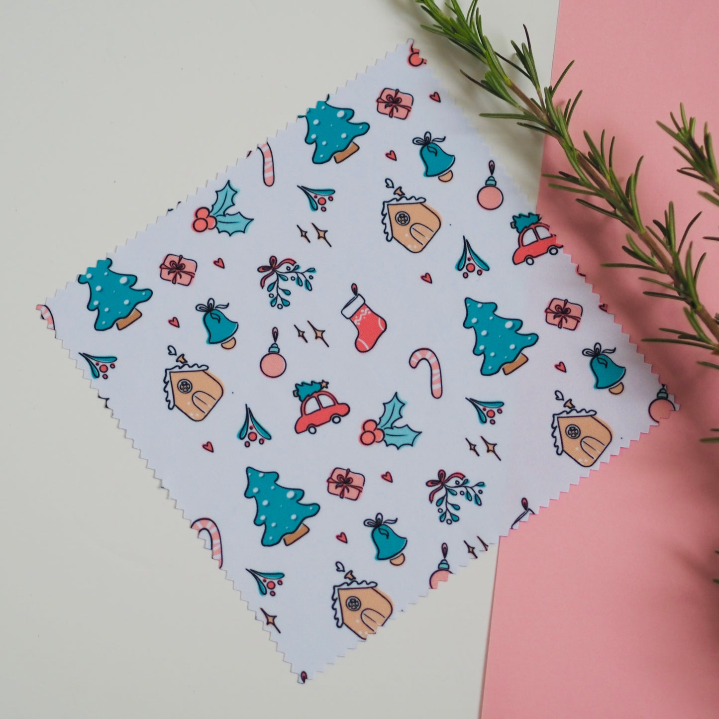 Karácsonyi szemüvegtörlő kendő