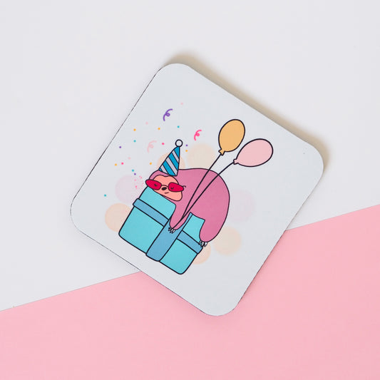 Szülinapi lajhár poháralátét