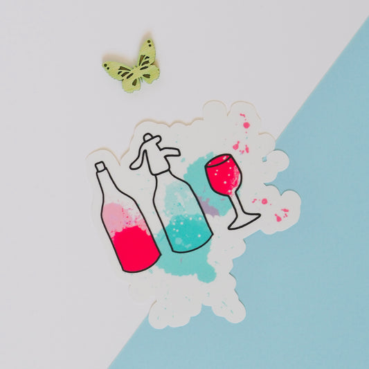 Fröccsös nagy vízálló matrica