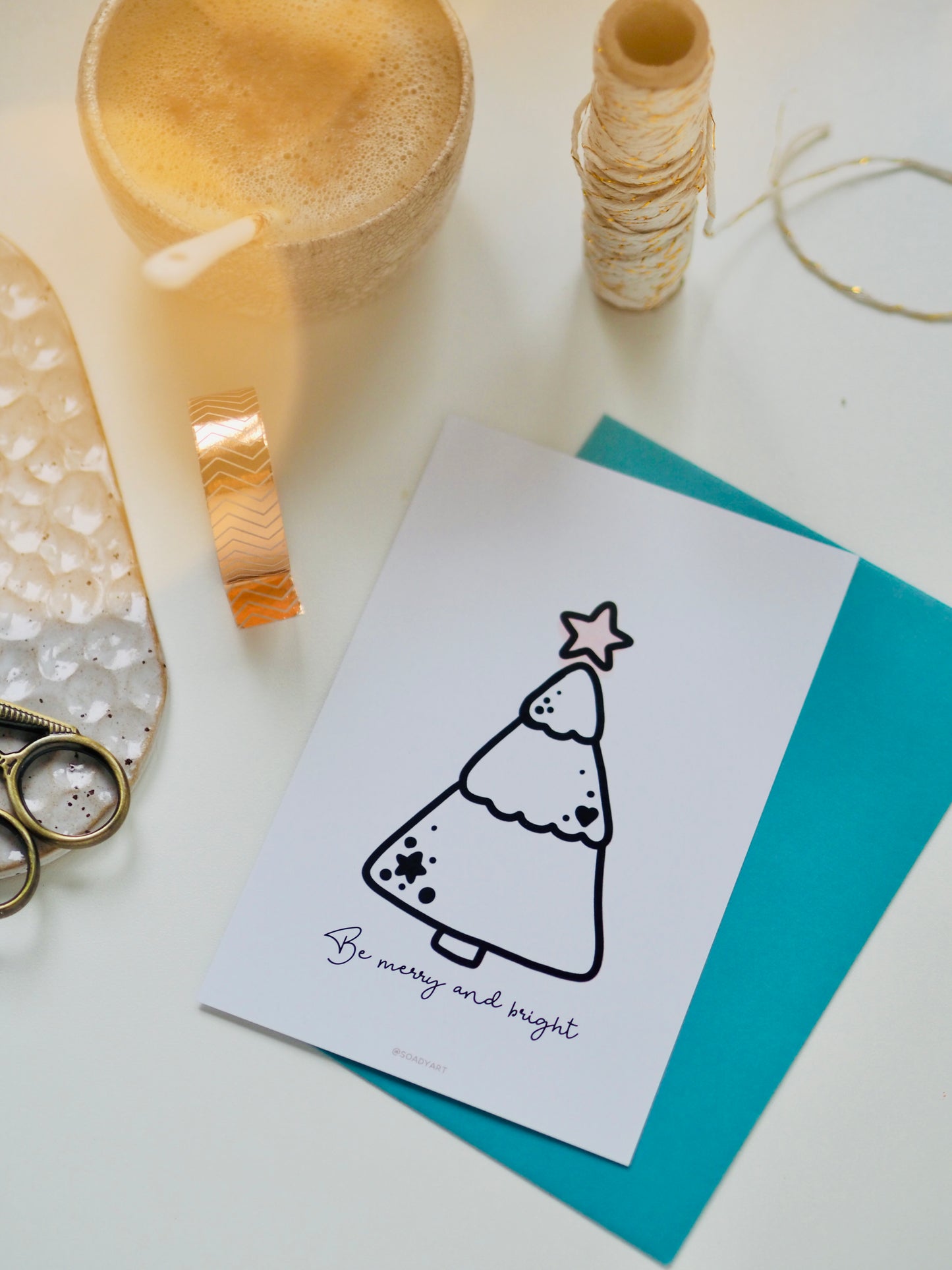 Minimál karácsonyi képeslap