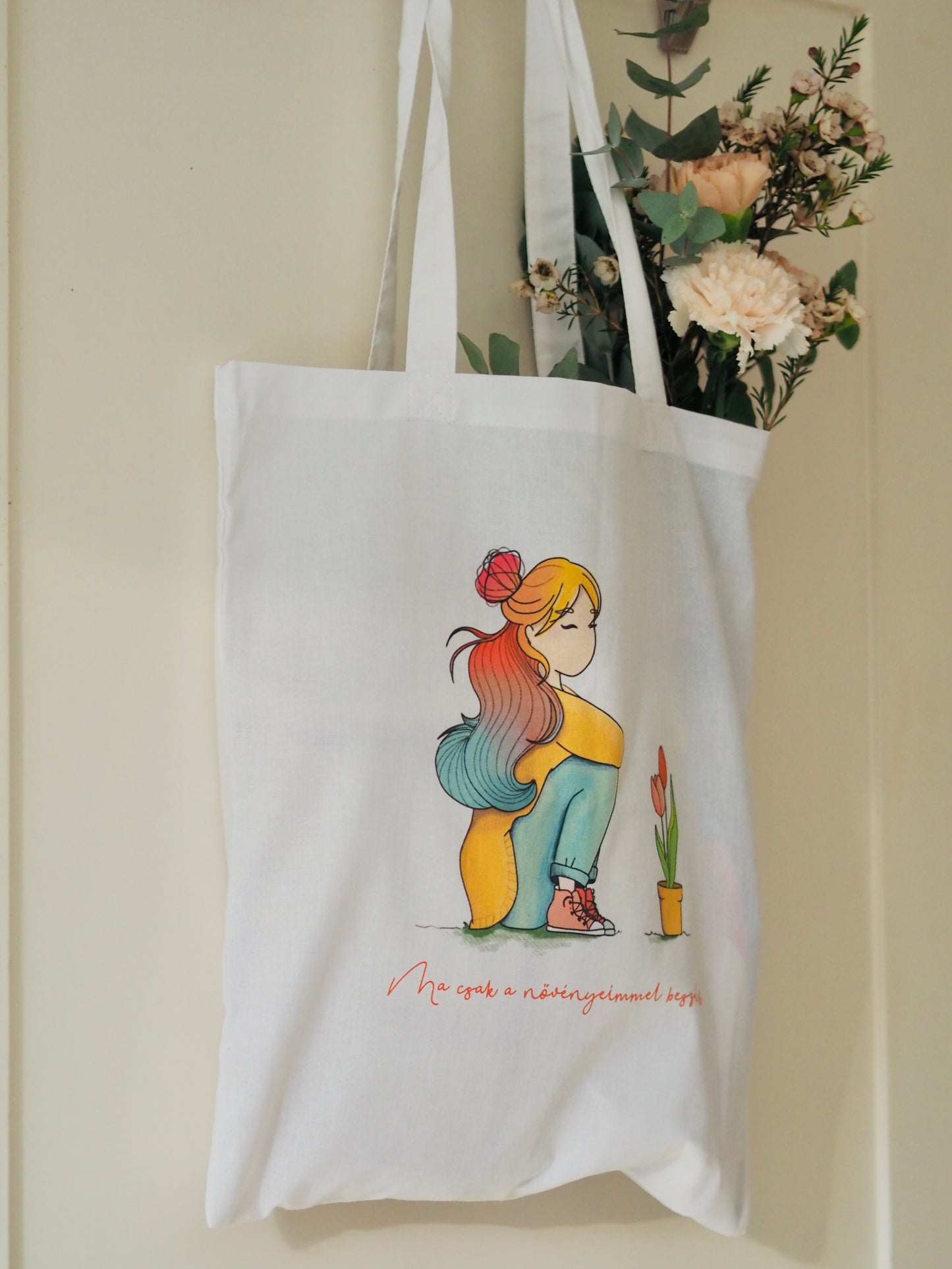 ELŐRENDELHETŐ - Kertészkedő vászontáska