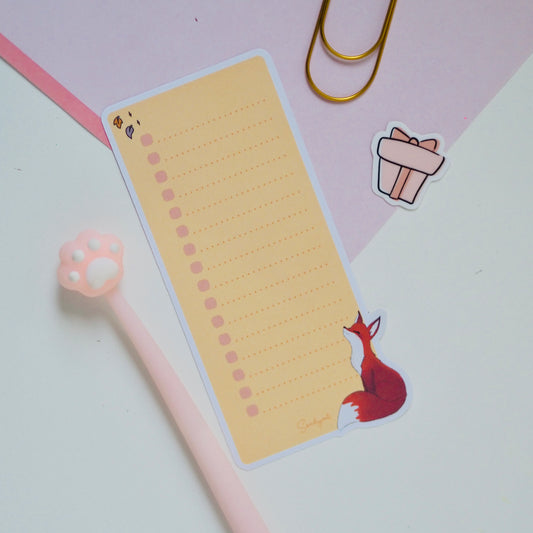 Rókás teendő matrica