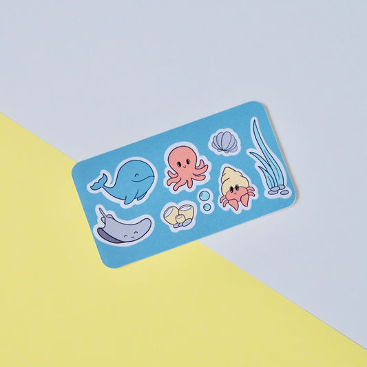 Tengeri állatok mini matricaív