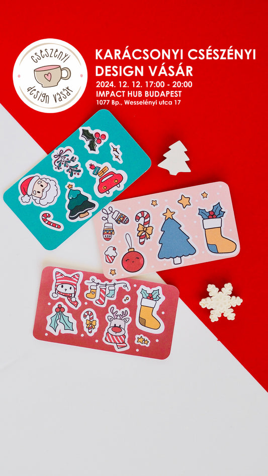 Karácsonyi mini matricaív szett