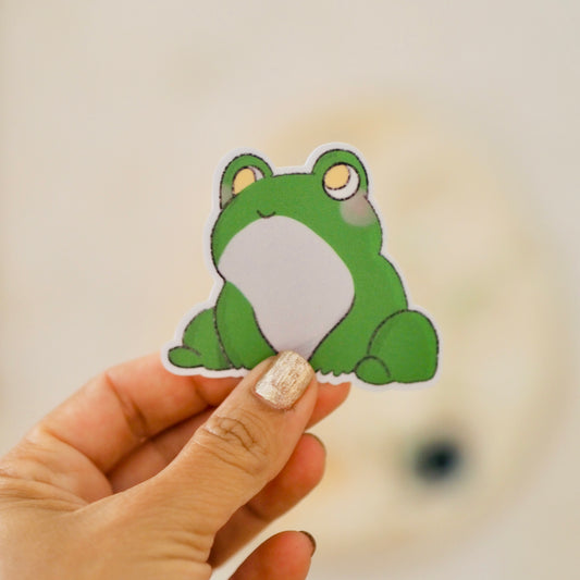 Béka nagy vízálló matrica