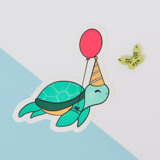 Teknősös nagy vízálló matrica