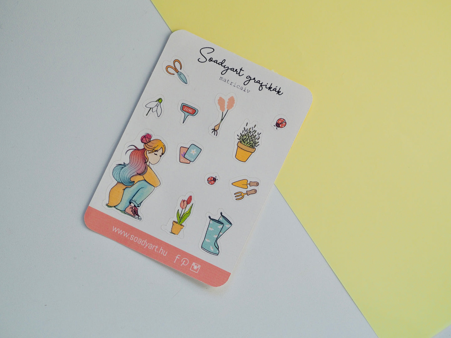 Kertészkedő matricaív