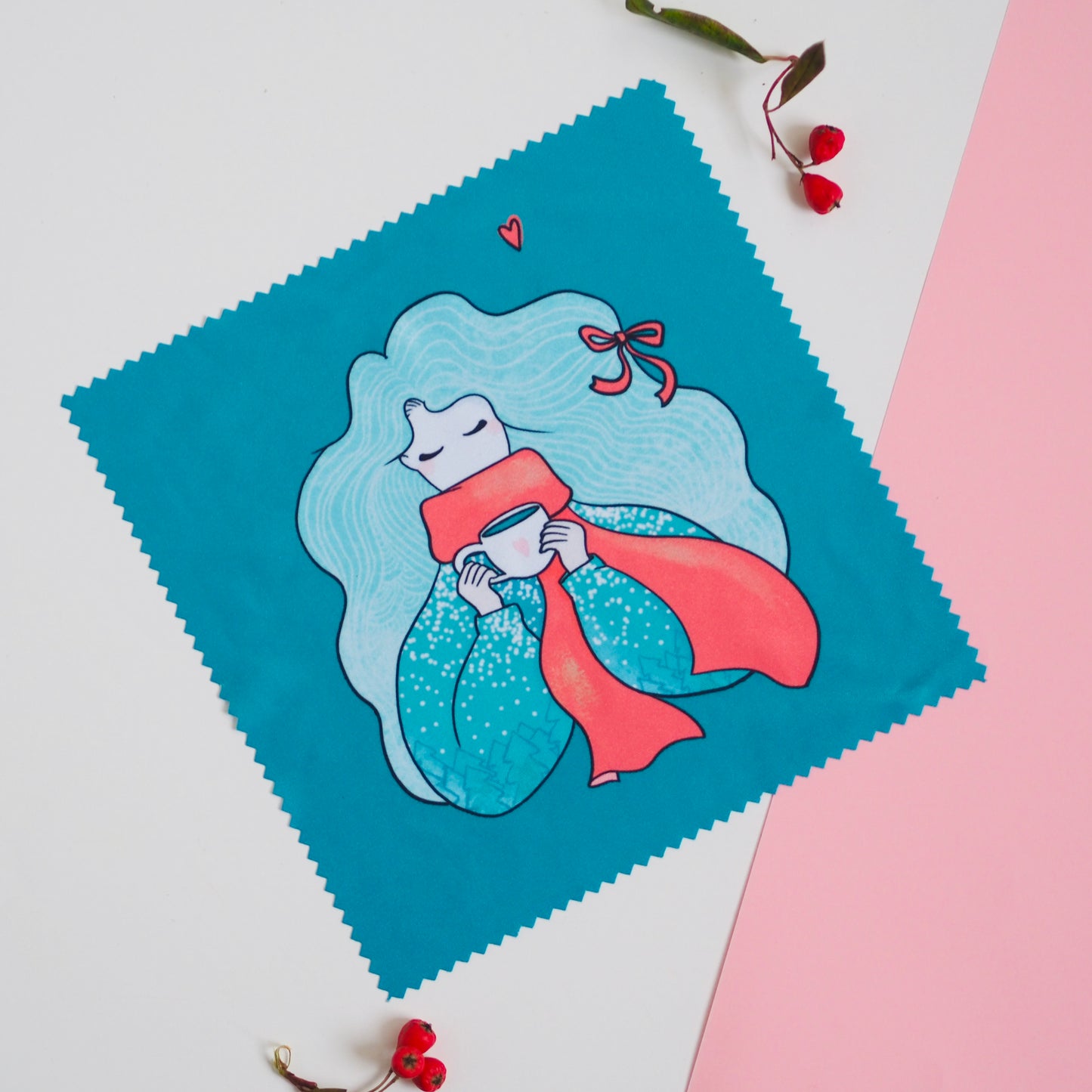 Téli csajszi szemüvegtörlő kendő