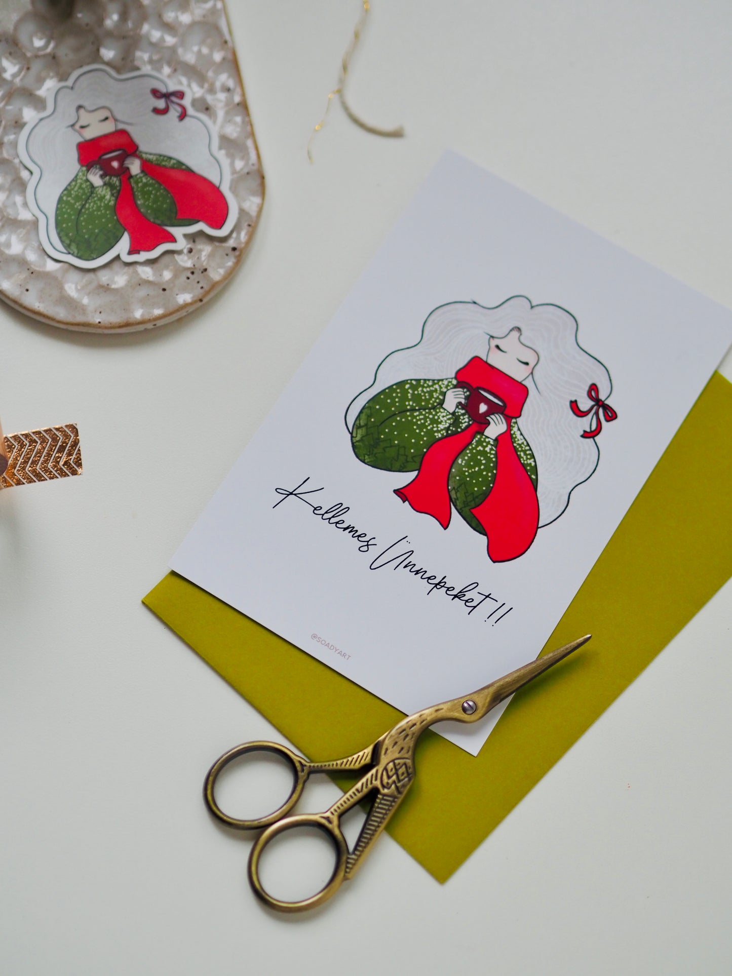 Csajszis karácsonyi képeslap