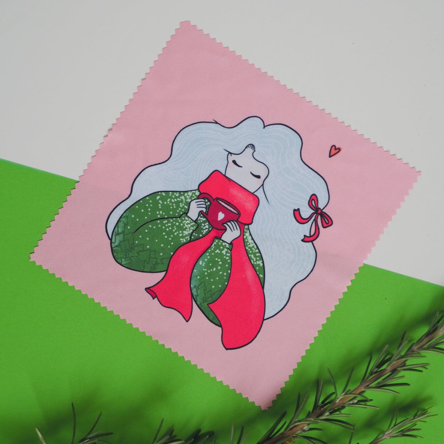 Karácsonyi csajszi szemüvegtörlő kendő