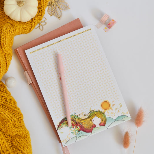 Sunshine A5-ös, kockás jegyzettömb