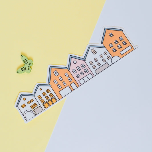 Bryggen házak nagy vízálló matrica