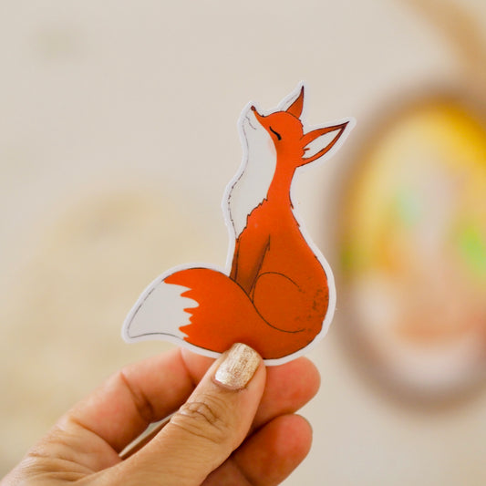 Rókás nagy vízálló matrica