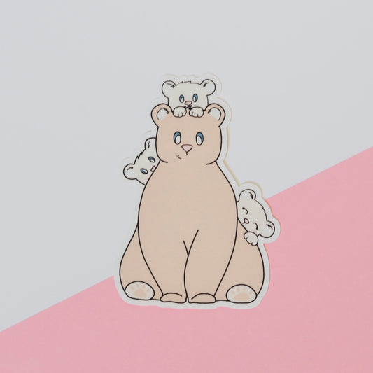 Maci család nagy vízálló matrica