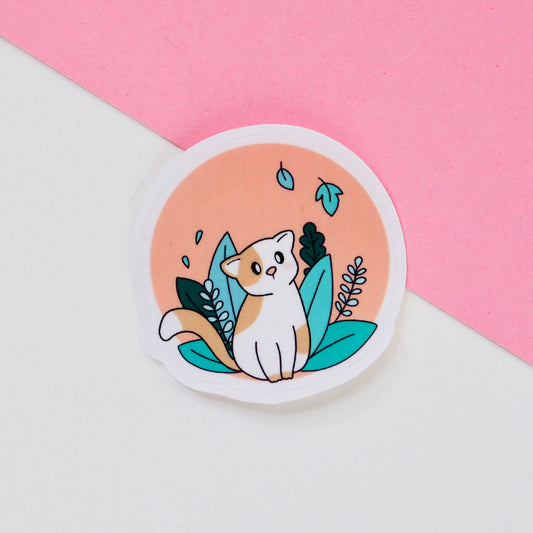 Átlátszó cicás matrica