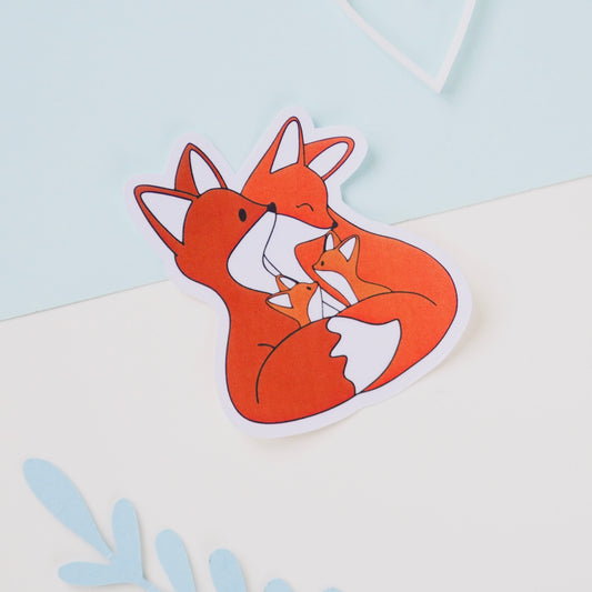 Róka család (4es) matrica