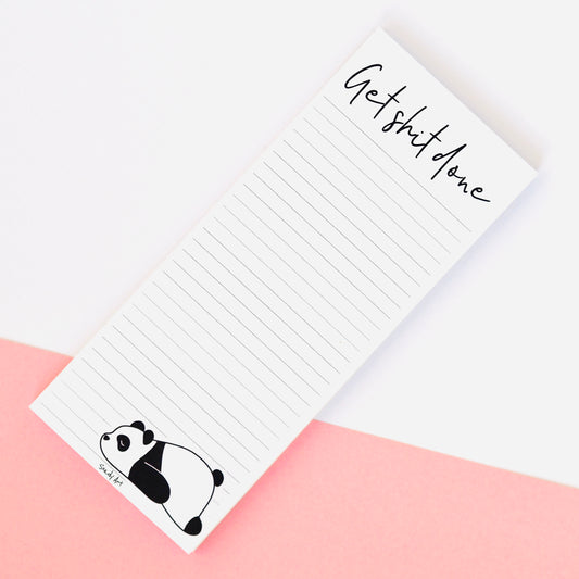 Pandás "Get shit done" jegyzettömb