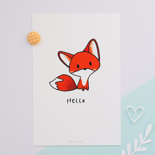 Rókás, hello képeslap