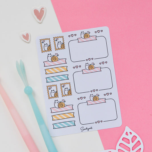 Csigás csomagoló matricaív