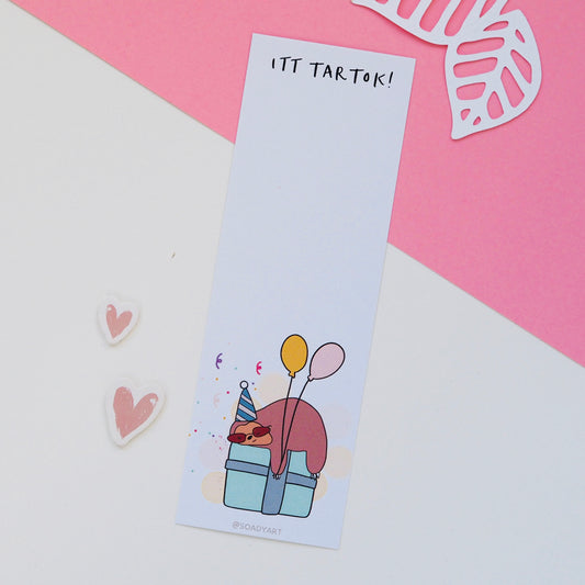 Szülinapi lajháros könyvjelző