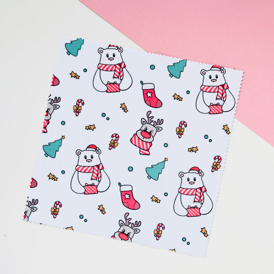 Karácsonyi szemüvegtörlő kendő