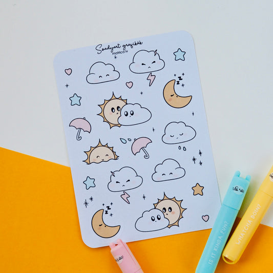 Időjárás matricaív - P3