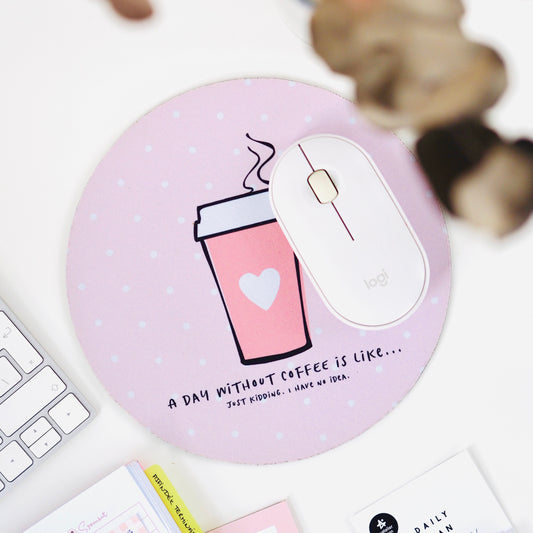 Kerek kávés egérpad