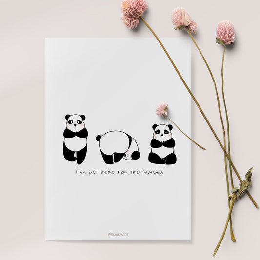 "I am just here for the Savasana" print